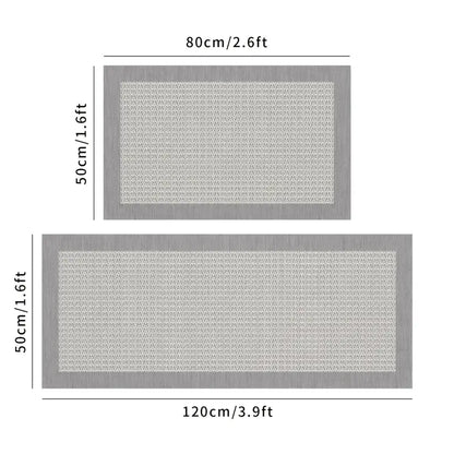 2-Pack Elegant Non-Slip Kitchen Mats, Waterproof
