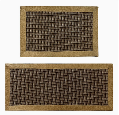 2-Pack Elegant Non-Slip Kitchen Mats, Waterproof