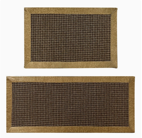2-Pack Elegant Non-Slip Kitchen Mats, Waterproof