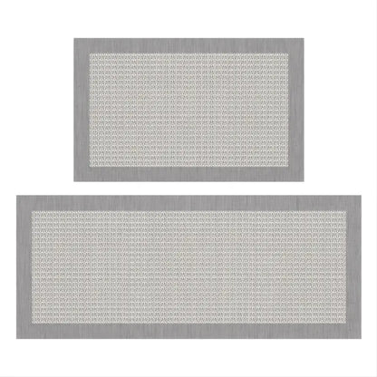 2-Pack Elegant Non-Slip Kitchen Mats, Waterproof